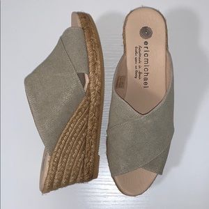 ERIC MICHAEL Cross Strap Slide Espadrille